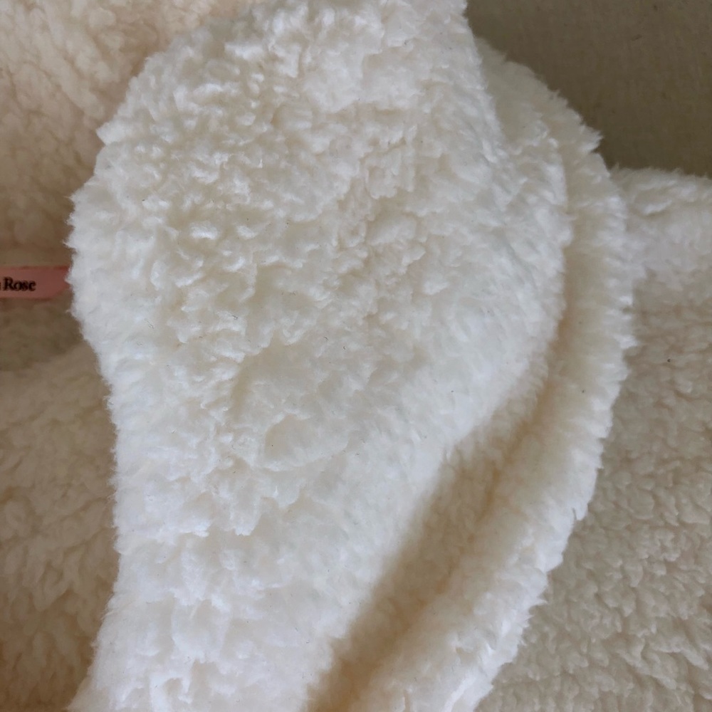 La Vie en Rose fluffy faux shearling lounge sweatshirt XS S - Picture 4 of 7